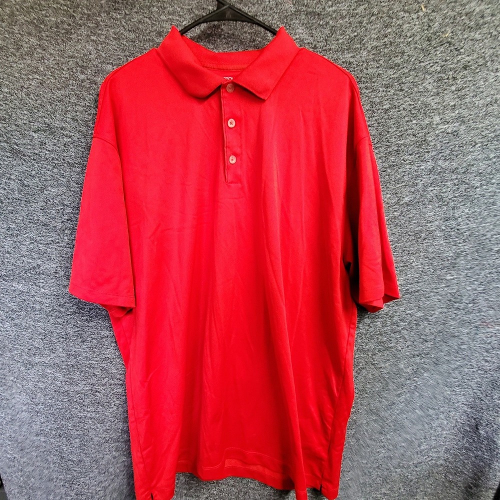 Nike Golf Fit Dry Polo Shirt Mens XXL Red Short Sleeve Swoosh Logo RN56323